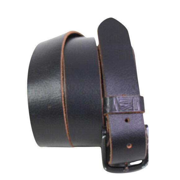 ALLSAINTS SADDLE BLACK REAL LEATHER 1 3/8"Wd CASUAL DRESS MEN'S BELT Sz 40 (A80 - Picture 1 of 14